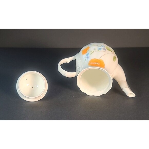 Mikasa POPPY LOVE Teapot & Lid Delicate Bone China California Poppy Rare Vintage - Picture 6 of 13